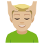 Man getting massage: medium-light skin tone :man_getting_face_massage_tone2: ððŒââïž