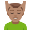 Man getting massage: medium skin tone :man_getting_face_massage_tone3: ððœââïž