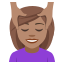Person getting massage: medium skin tone :person_getting_massage_tone3: ððœ