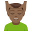 Man getting massage: medium-dark skin tone :man_getting_face_massage_tone4: ððŸââïž
