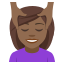 Person getting massage: medium-dark skin tone :person_getting_massage_tone4: ððŸ