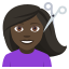 Person getting haircut: dark skin tone :person_getting_haircut_tone5: ðð¿