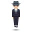 Man in suit levitating: light skin tone :levitate_tone1: ðŽð»