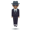 Man in suit levitating: medium-dark skin tone :levitate_tone4: ðŽðŸ