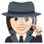 Woman detective: light skin tone :woman_detective_tone1: ðµð»ââïž