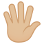 Hand with fingers splayed: medium-light skin tone :hand_splayed_tone2: ððŒ