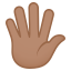 Hand with fingers splayed: medium skin tone :hand_splayed_tone3: ððœ
