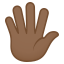 Hand with fingers splayed: medium-dark skin tone :hand_splayed_tone4: ððŸ