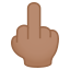 Middle finger: medium skin tone :middle_finger_tone3: 🖕🏽