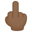 Middle finger: medium-dark skin tone :middle_finger_tone4: ððŸ