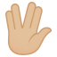 Vulcan salute: medium-light skin tone :vulcan_tone2: ððŒ