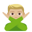 Man gesturing NO: medium-light skin tone :man_gesturing_no_tone2: 🙅🏼♂️