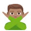 Man gesturing NO: medium skin tone :man_gesturing_no_tone3: ð
ðœââïž