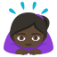 Woman bowing: dark skin tone :woman_bowing_tone5: ðð¿ââïž