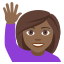 Person raising hand: medium-dark skin tone :person_raising_hand_tone4: ððŸ