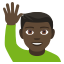 Man raising hand: dark skin tone :man_raising_hand_tone5: ðð¿ââïž