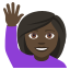 Person raising hand: dark skin tone :person_raising_hand_tone5: ðð¿