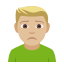 Man frowning: medium-light skin tone :man_frowning_tone2: ððŒââïž