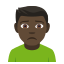 Man frowning: dark skin tone :man_frowning_tone5: ðð¿ââïž