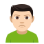 Man pouting: light skin tone :man_pouting_tone1: ðð»ââïž