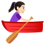 Woman rowing boat: light skin tone :woman_rowing_boat_tone1: ð£ð»ââïž
