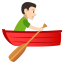Man rowing boat: light skin tone :man_rowing_boat_tone1: ð£ð»ââïž