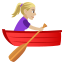 Woman rowing boat: medium-light skin tone :woman_rowing_boat_tone2: ð£ðŒââïž