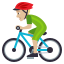 Man biking: medium-light skin tone :man_biking_tone2: ðŽðŒââïž
