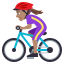 Woman biking: medium skin tone :woman_biking_tone3: ðŽðœââïž