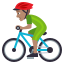 Man biking: medium skin tone :man_biking_tone3: ðŽðœââïž