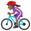 Woman biking: medium-dark skin tone :woman_biking_tone4: ðŽðŸââïž