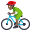 Man biking: medium-dark skin tone :man_biking_tone4: ðŽðŸââïž