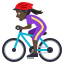 Woman biking: dark skin tone :woman_biking_tone5: ðŽð¿ââïž