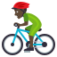 Man biking: dark skin tone :man_biking_tone5: ðŽð¿ââïž