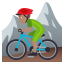 Man mountain biking: medium skin tone :man_mountain_biking_tone3: ðµðœââïž