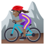 Woman mountain biking: medium-dark skin tone :woman_mountain_biking_tone4: ðµðŸââïž