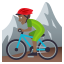 Man mountain biking: medium-dark skin tone :man_mountain_biking_tone4: ðµðŸââïž