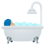 Person taking bath: medium-light skin tone :bath_tone2: ððŒ