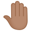 Raised back of hand: medium skin tone :raised_back_of_hand_tone3: ð€ðœ