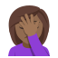 Woman facepalming: medium-dark skin tone :woman_facepalming_tone4: 🤦🏾♀️