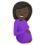 Pregnant woman: dark skin tone :pregnant_woman_tone5: ð€°ð¿