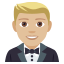 Man in tuxedo: medium-light skin tone :man_in_tuxedo_tone2: ð€µðŒ