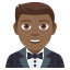Man in tuxedo: medium-dark skin tone :man_in_tuxedo_tone4: 🤵🏾