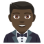 Man in tuxedo: dark skin tone :man_in_tuxedo_tone5: ð€µð¿