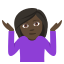 Woman shrugging: dark skin tone :woman_shrugging_tone5: ð€·ð¿ââïž