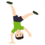 Man cartwheeling: light skin tone :man_cartwheeling_tone1: ð€žð»ââïž