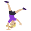 Woman cartwheeling: medium-light skin tone :woman_cartwheeling_tone2: ð€žðŒââïž