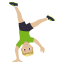 Man cartwheeling: medium-light skin tone :man_cartwheeling_tone2: ð€žðŒââïž