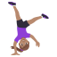 Woman cartwheeling: medium skin tone :woman_cartwheeling_tone3: ð€žðœââïž
