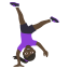 Woman cartwheeling: dark skin tone :woman_cartwheeling_tone5: ð€žð¿ââïž